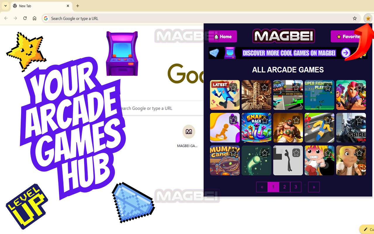Arcade Games Collection: Explore 👾 Favorite ⭐ Play [Launcher] 🎮🕹️ chrome谷歌浏览器插件_扩展第3张截图