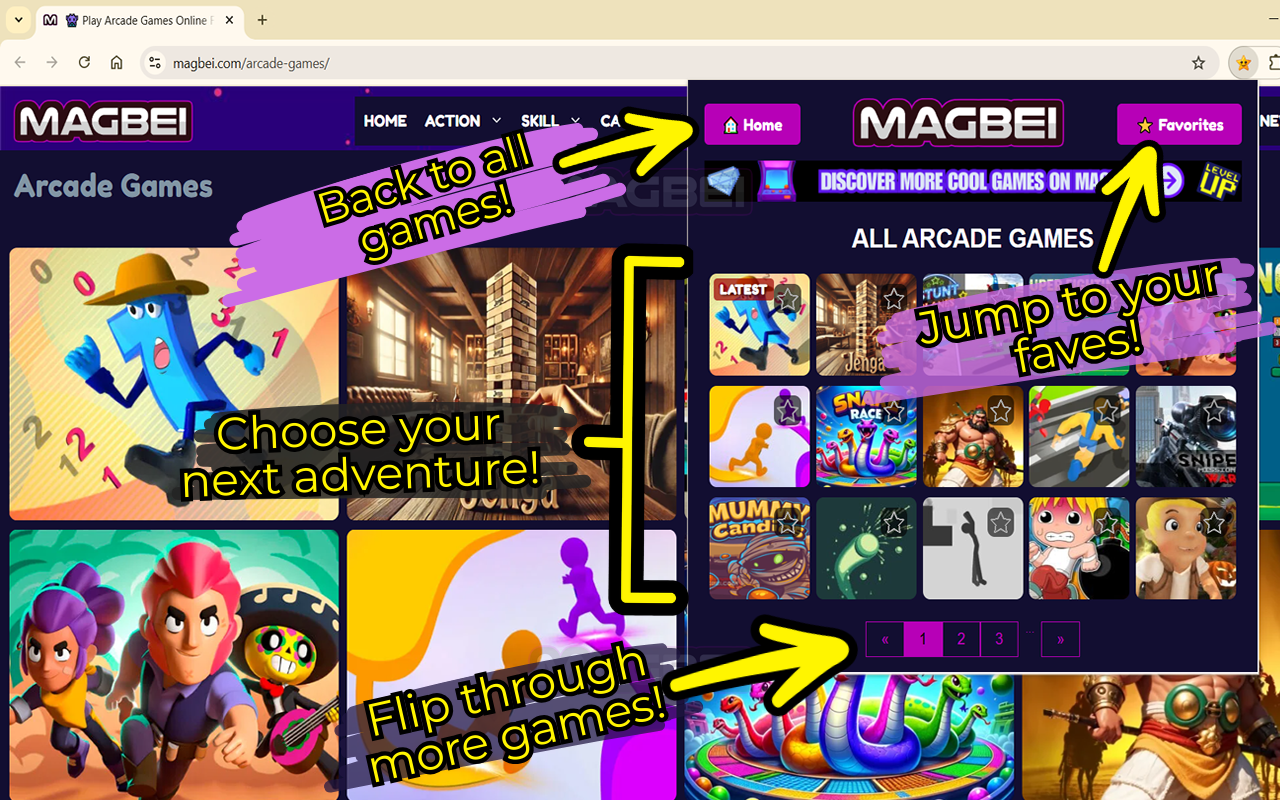 Arcade Games Collection: Explore 👾 Favorite ⭐ Play [Launcher] 🎮🕹️ chrome谷歌浏览器插件_扩展第5张截图