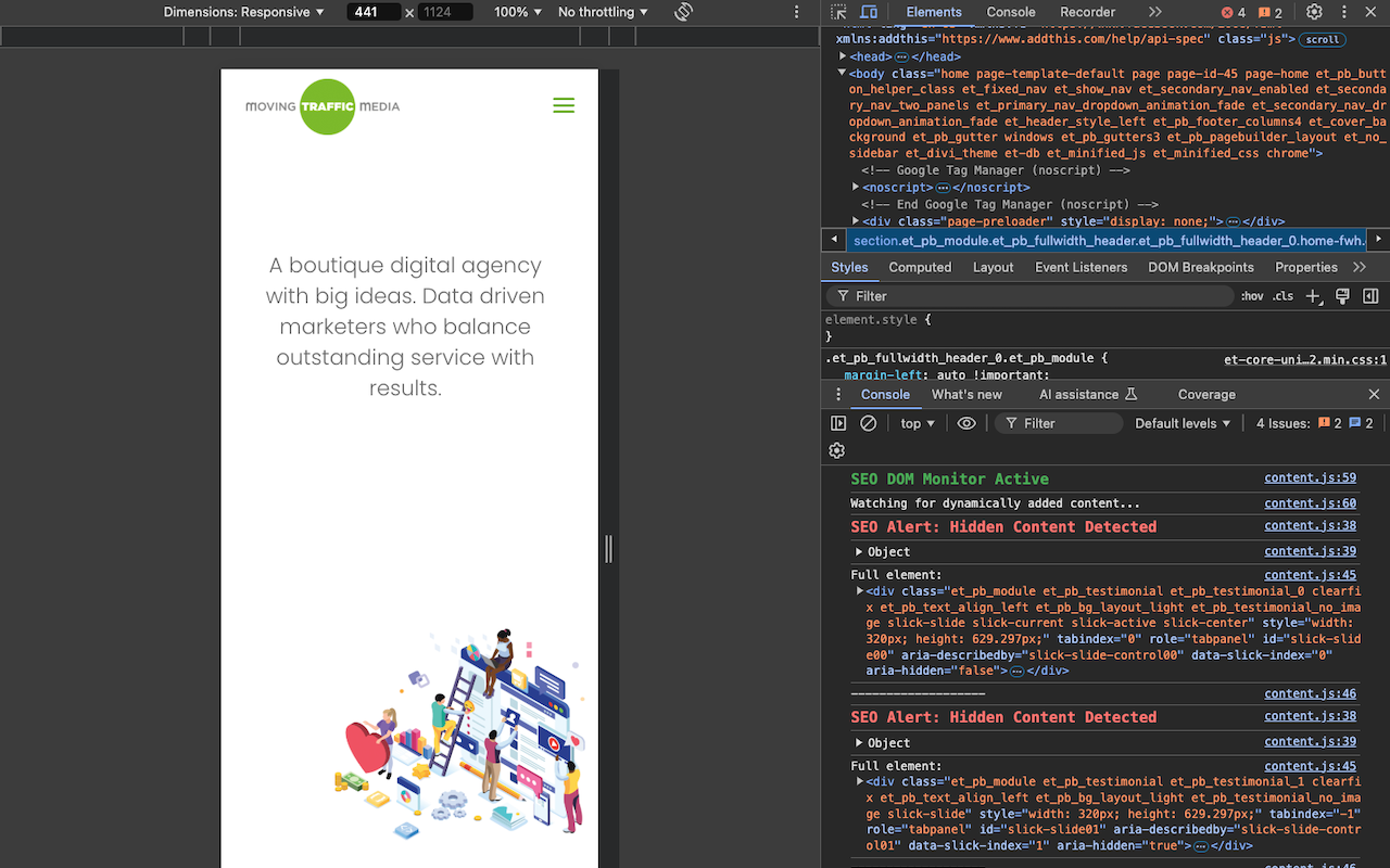 SEO DOM Monitor chrome谷歌浏览器插件_扩展第1张截图