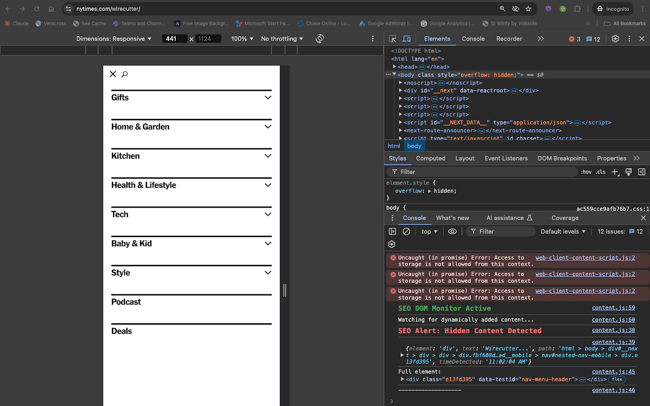 SEO DOM Monitor chrome谷歌浏览器插件_扩展第2张截图