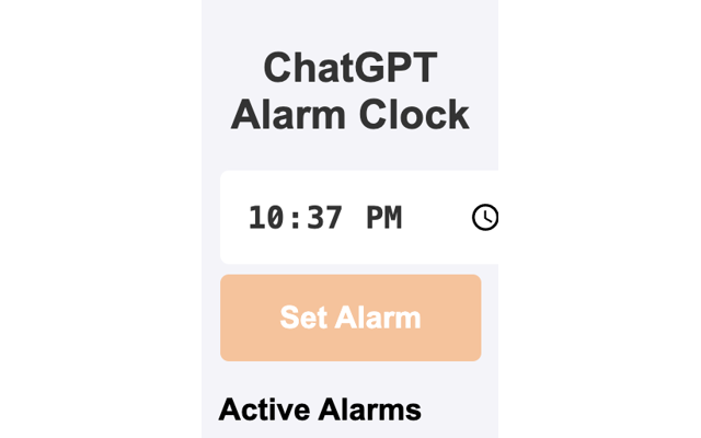 ChatGPT Alarm Clock chrome谷歌浏览器插件_扩展第1张截图