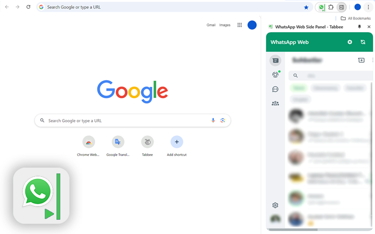 WhatsApp Web Side Panel - Tabbee chrome谷歌浏览器插件_扩展第1张截图