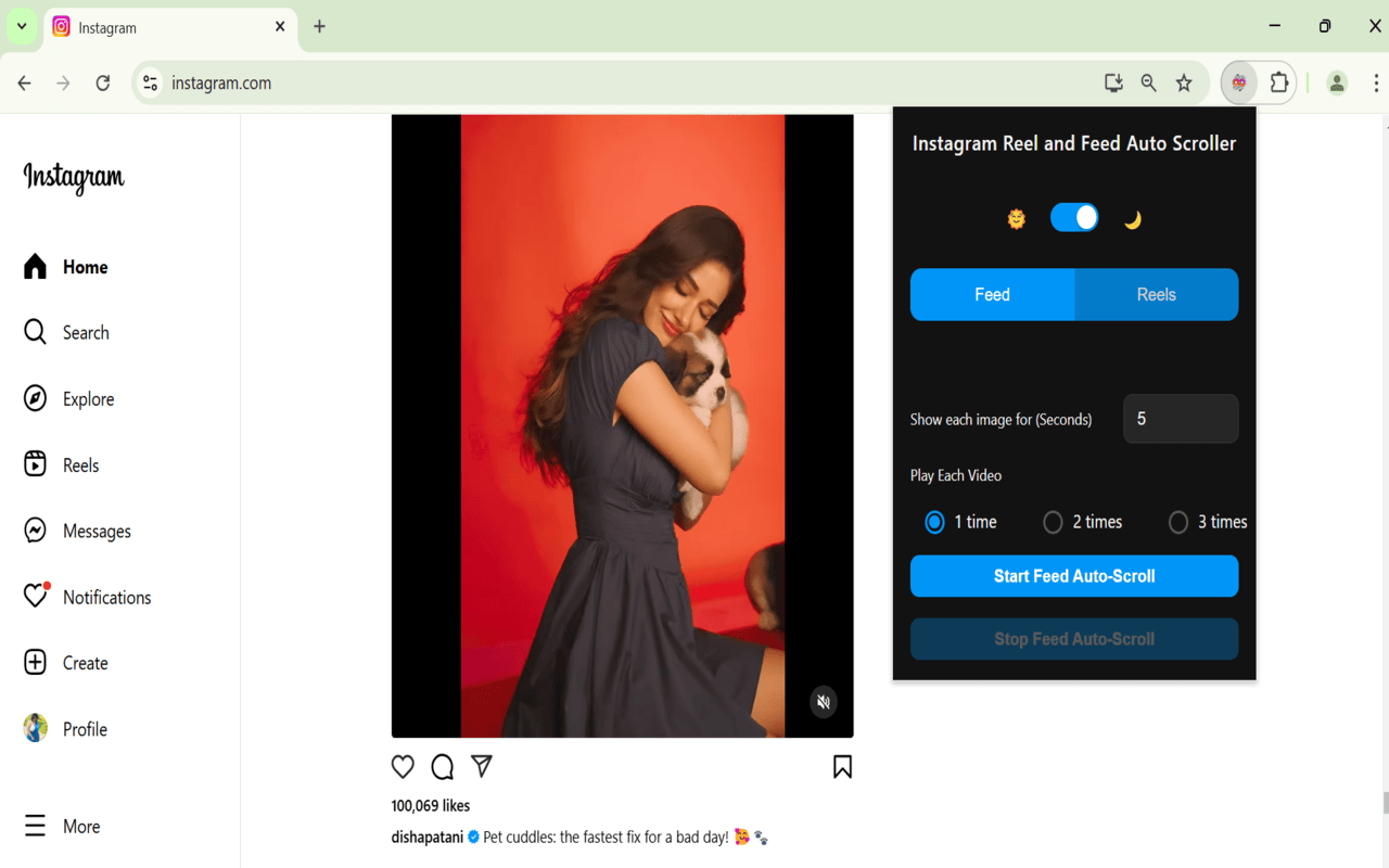 Reel and Feed Auto Scroller chrome谷歌浏览器插件_扩展第4张截图