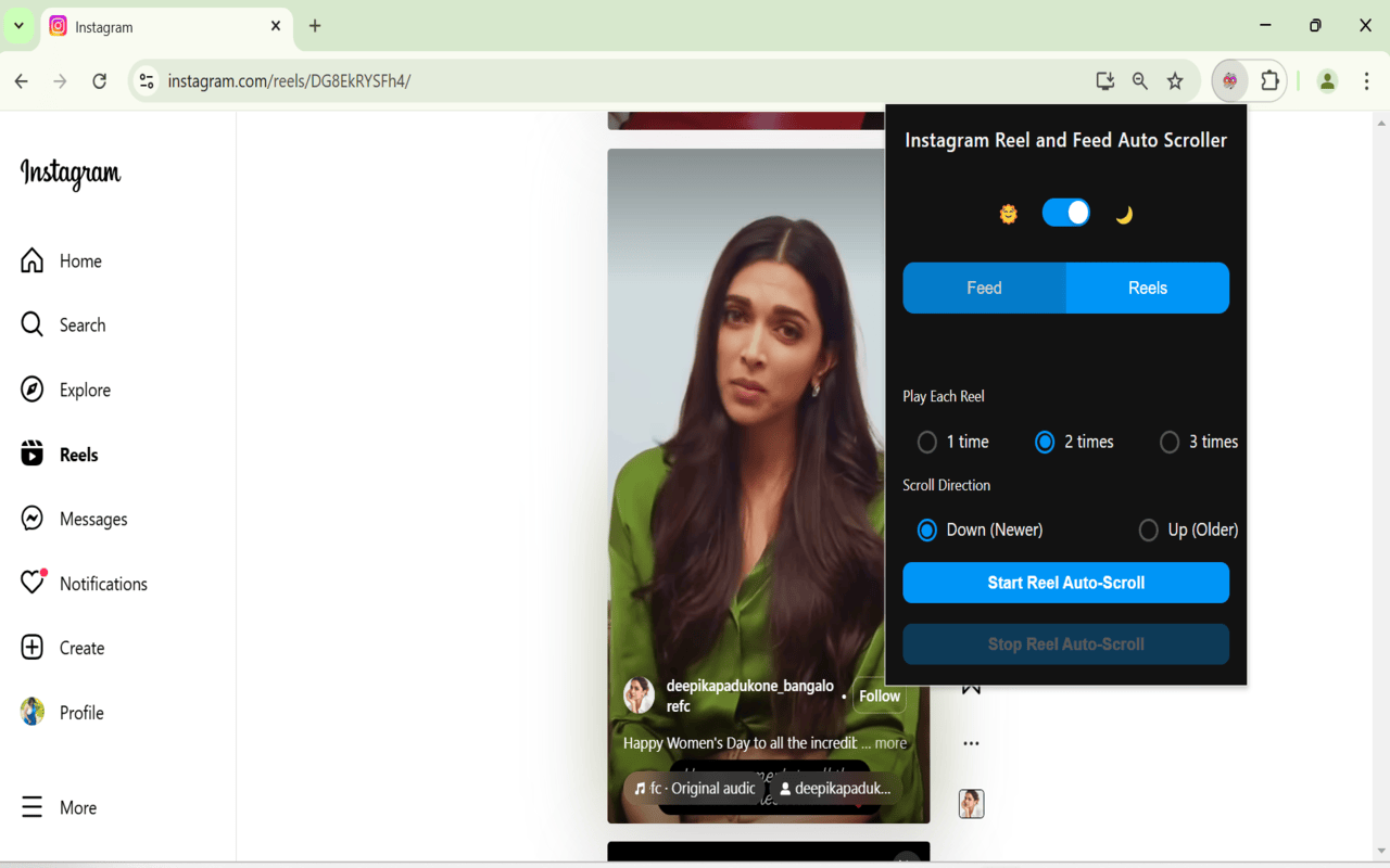 Reel and Feed Auto Scroller chrome谷歌浏览器插件_扩展第5张截图