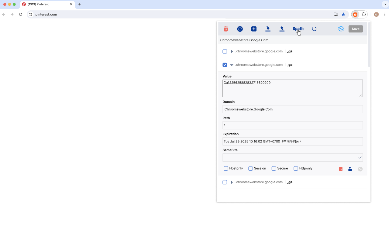 EasyCookie chrome谷歌浏览器插件_扩展第1张截图