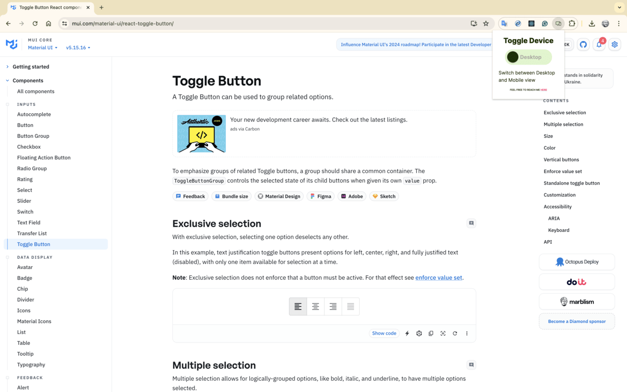 Device Toggle chrome谷歌浏览器插件_扩展第1张截图