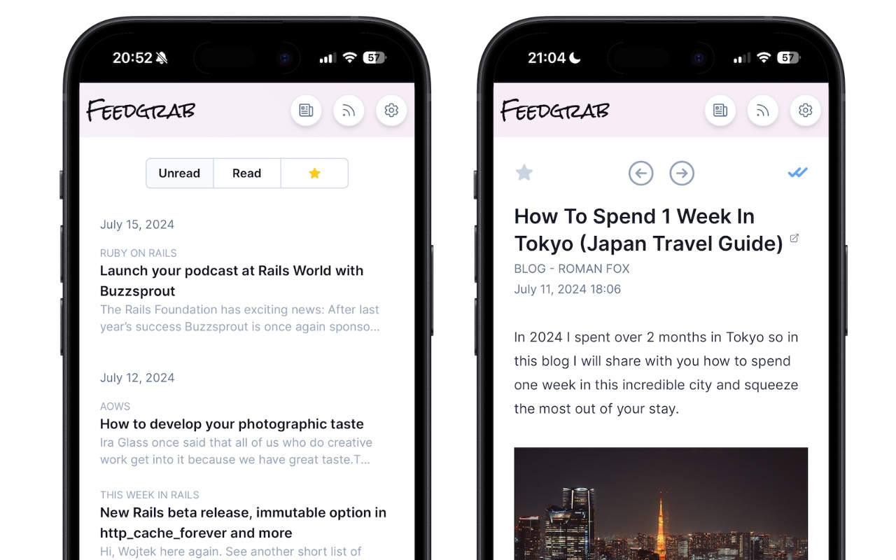 Feedgrab: A modern, beautiful and FREE RSS reader chrome谷歌浏览器插件_扩展第3张截图