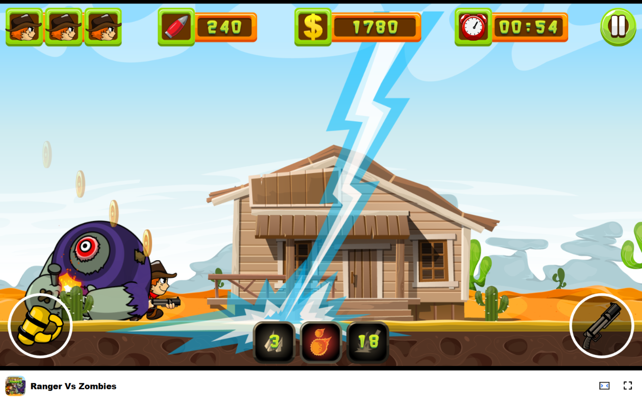 Ranger Vs Zombies 在浏览器中游戏 - 免费且离线可用 chrome谷歌浏览器插件_扩展第2张截图