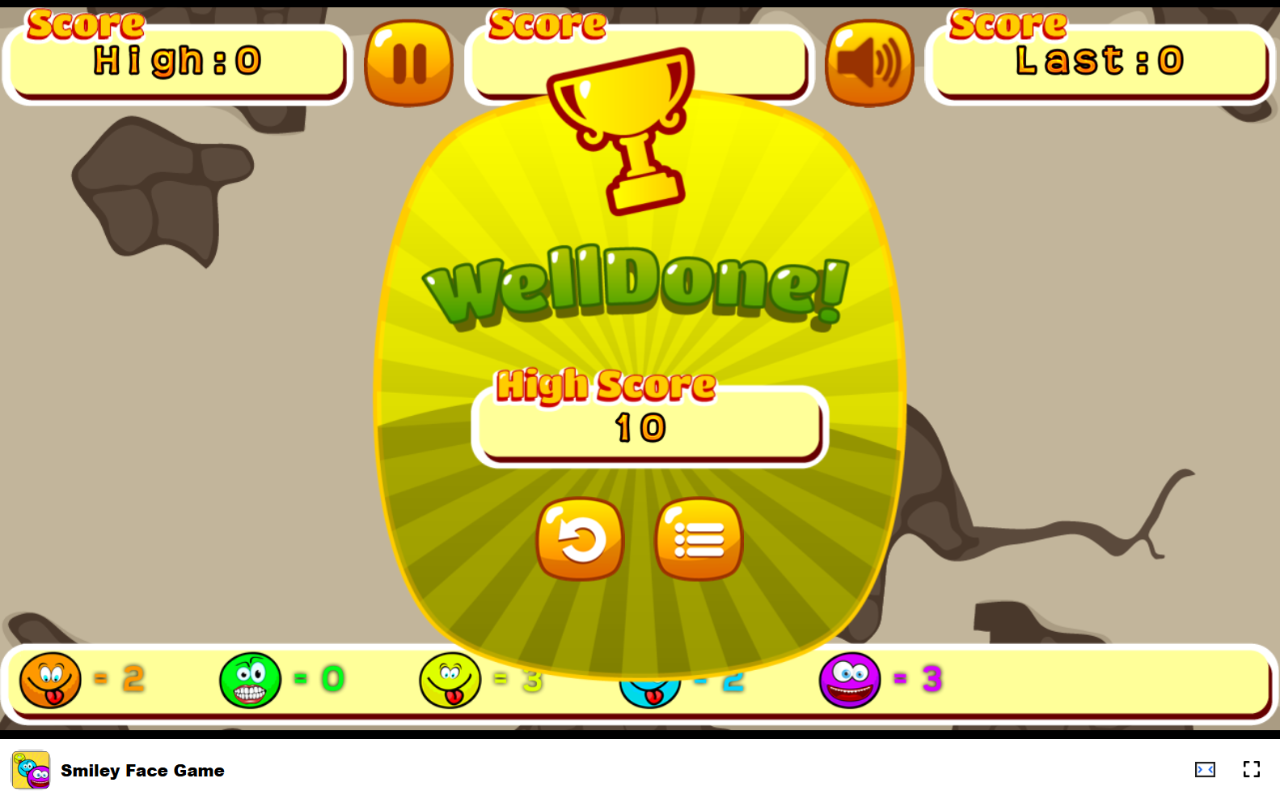 Smiley Face Game 在浏览器中游戏 - 免费且离线可用 chrome谷歌浏览器插件_扩展第1张截图