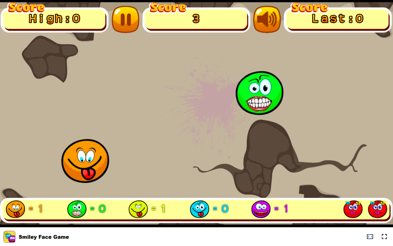 Smiley Face Game 在浏览器中游戏 - 免费且离线可用 chrome谷歌浏览器插件_扩展第3张截图