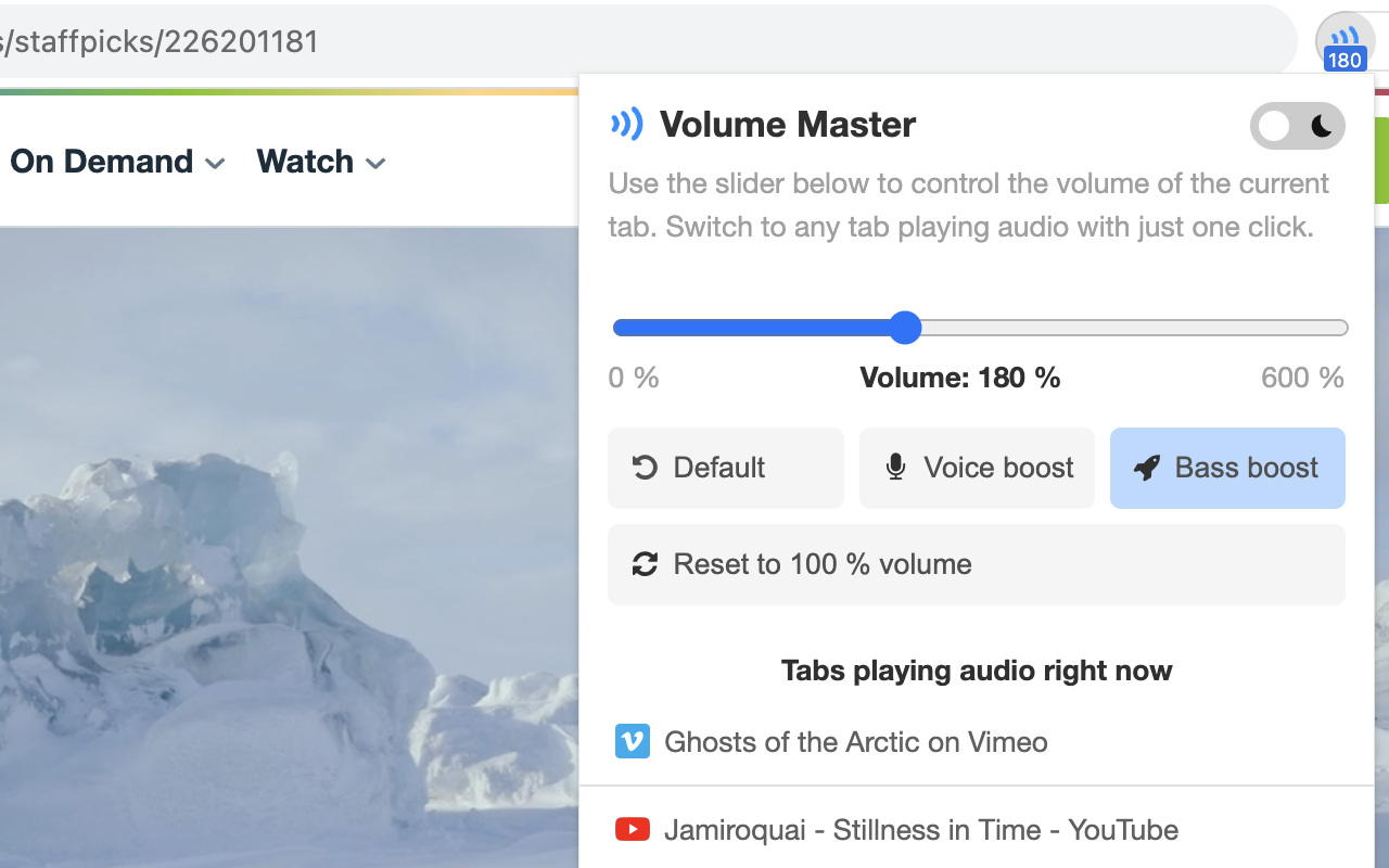 Volume Master - 音量控制器 chrome谷歌浏览器插件_扩展第1张截图