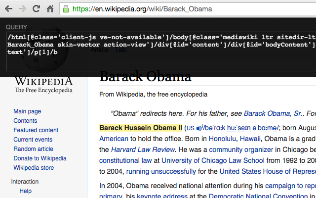 XPath Helper chrome谷歌浏览器插件_扩展第1张截图