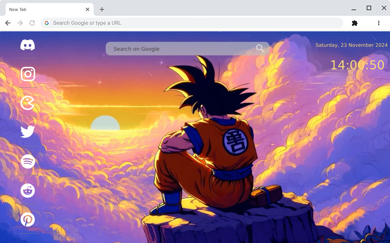 Goku Watching Sunset Dragon Ball chrome谷歌浏览器插件_扩展第1张截图