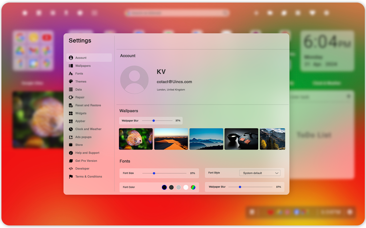 Saturn IOS/Android like Start Page chrome谷歌浏览器插件_扩展第2张截图
