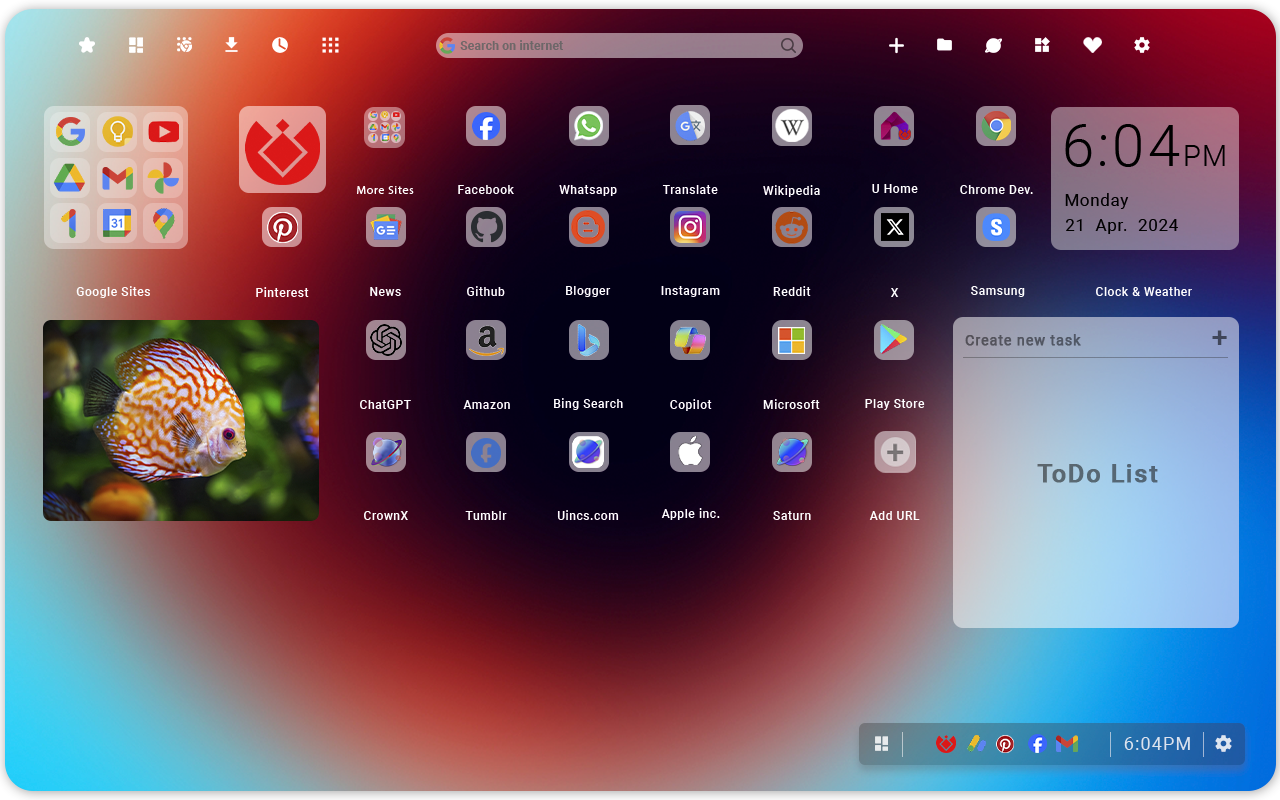 Saturn IOS/Android like Start Page chrome谷歌浏览器插件_扩展第5张截图