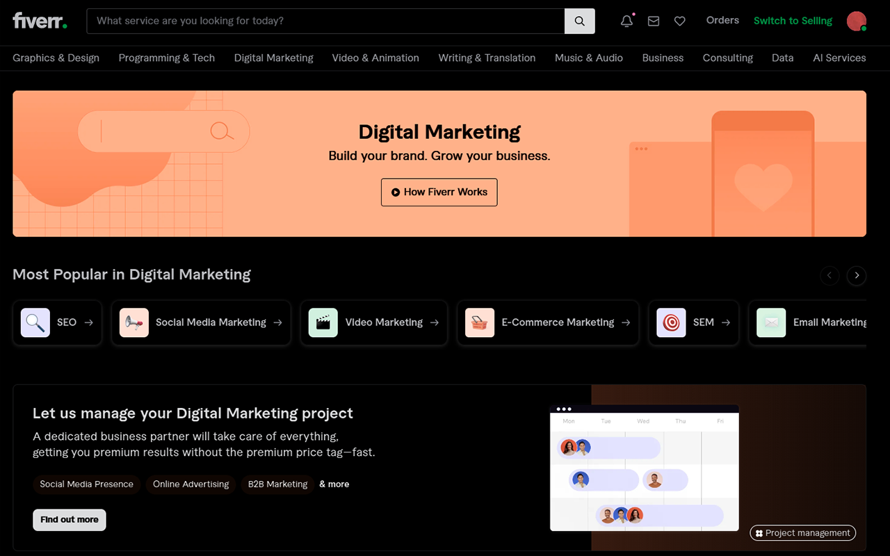Fiverr Dark Mode chrome谷歌浏览器插件_扩展第3张截图