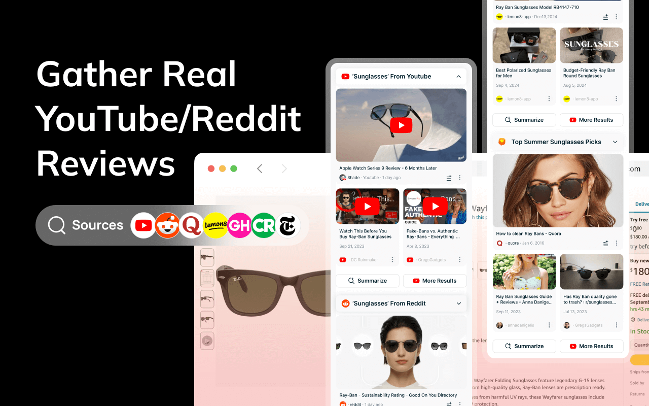 Deepseek AI Shopping: real Reddit Reviews for Amazon chrome谷歌浏览器插件_扩展第1张截图