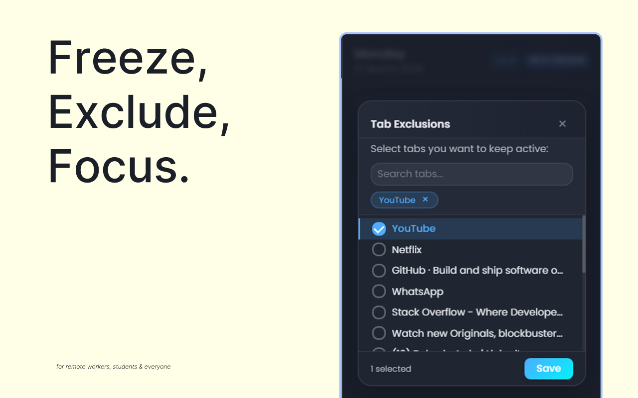 Browster: Tab Freezer & Memory Optimizer for Chrome chrome谷歌浏览器插件_扩展第3张截图