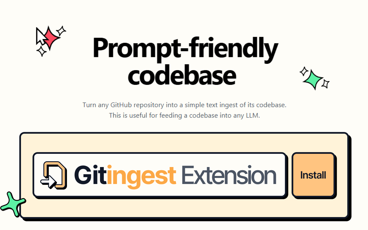 GitIngest - Turn any Git repo to a LLM-friendly prompt chrome谷歌浏览器插件_扩展第2张截图