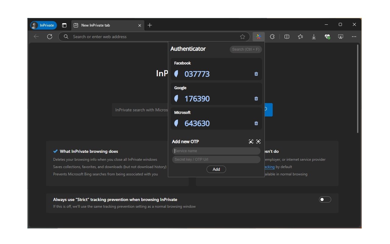 Authenticator chrome谷歌浏览器插件_扩展第1张截图