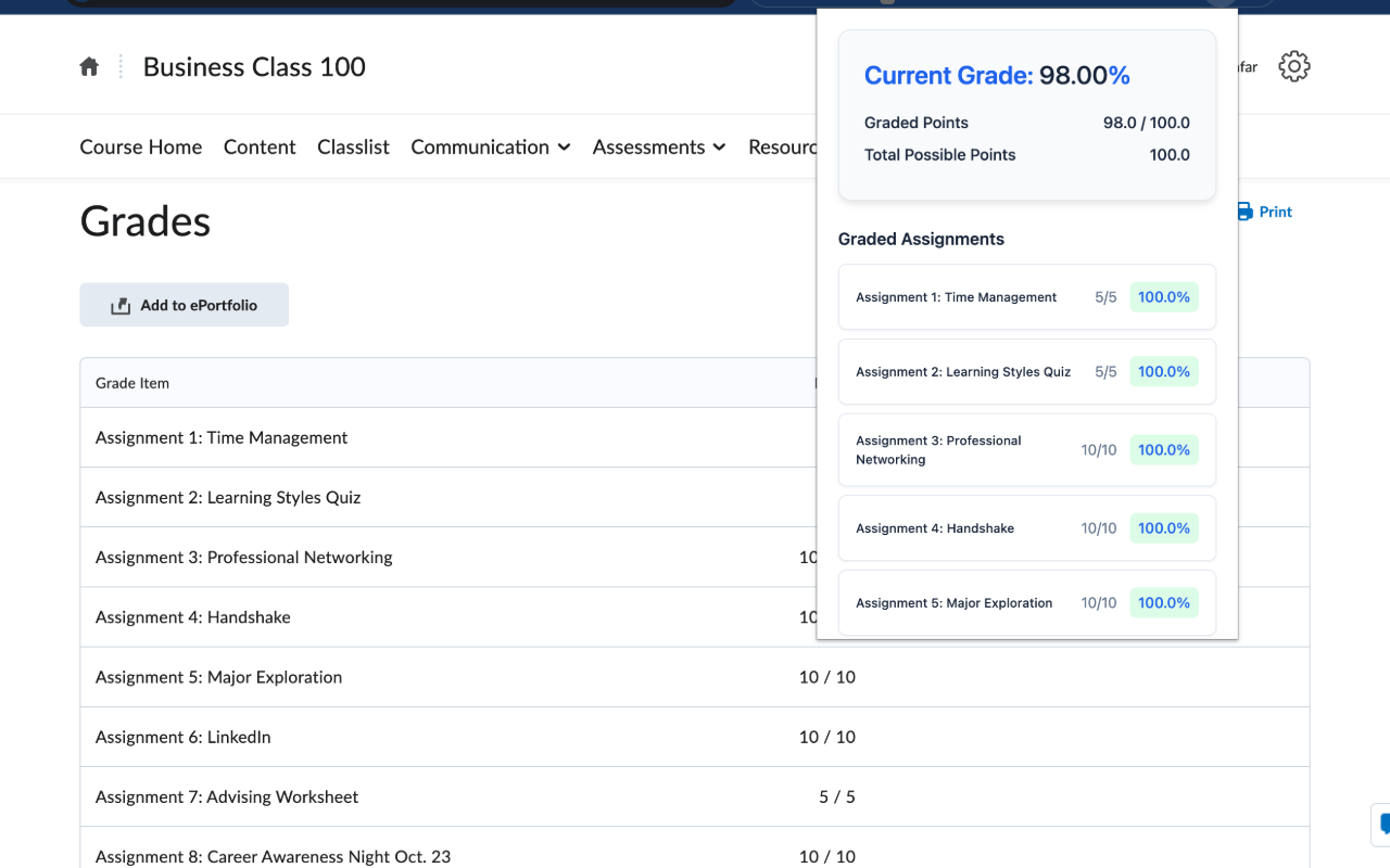 D2L Grade Calculator chrome谷歌浏览器插件_扩展第1张截图