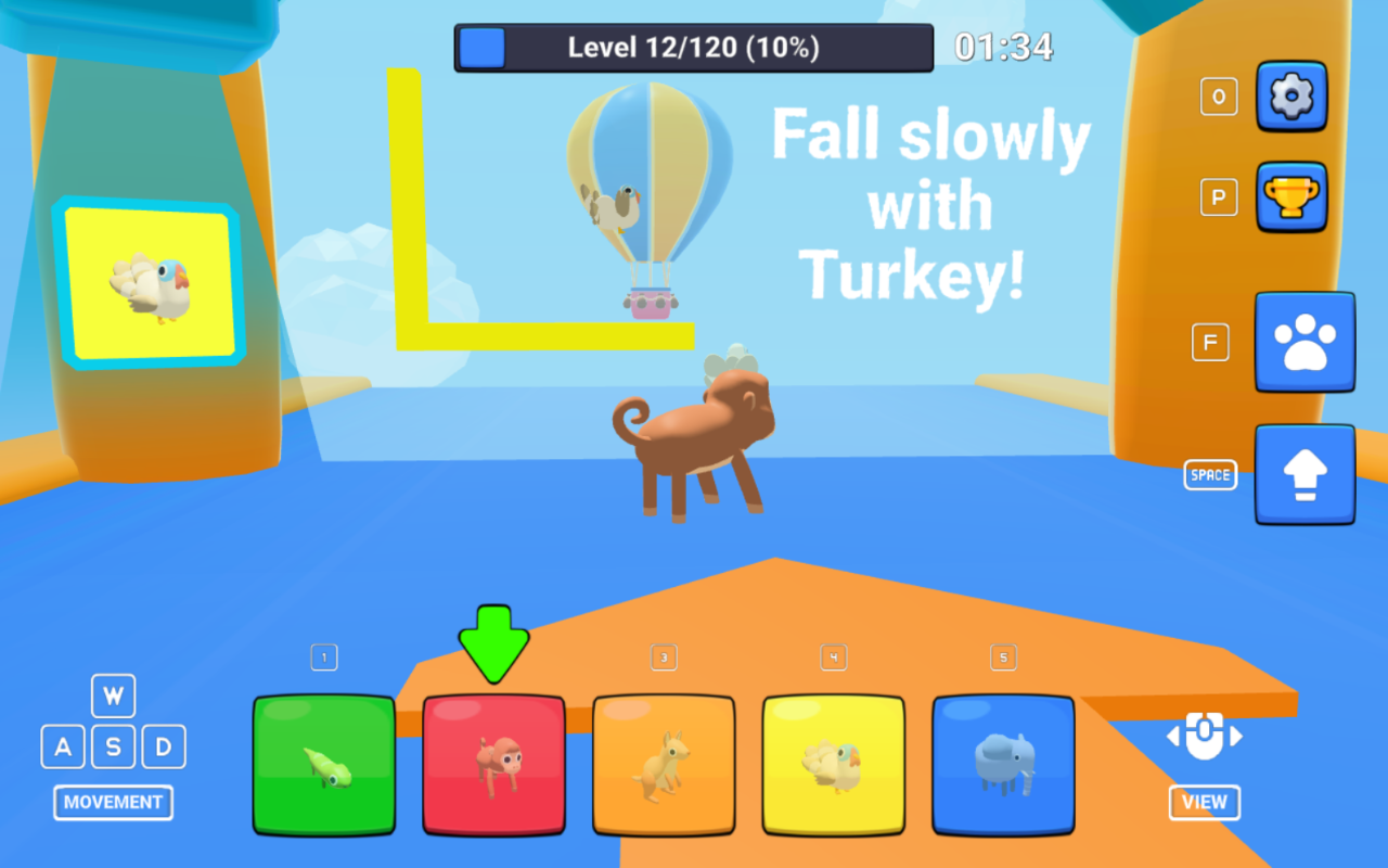 Animal Obby 游戏 - 控制可爱的动物在 3D 障碍课程中！ chrome谷歌浏览器插件_扩展第1张截图