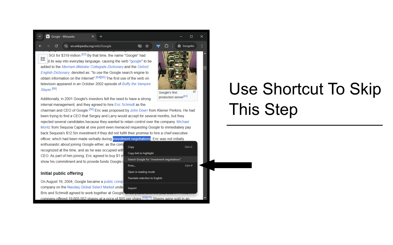 Ctrl + Click Highlight Search Shortcut chrome谷歌浏览器插件_扩展第1张截图