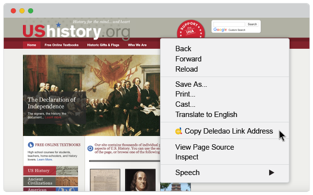 Deledao Link Generator chrome谷歌浏览器插件_扩展第1张截图