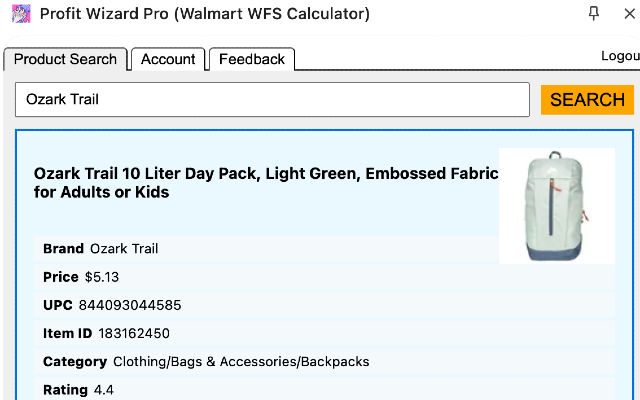 Profit Wizard Pro (Walmart WFS Calculator) chrome谷歌浏览器插件_扩展第5张截图