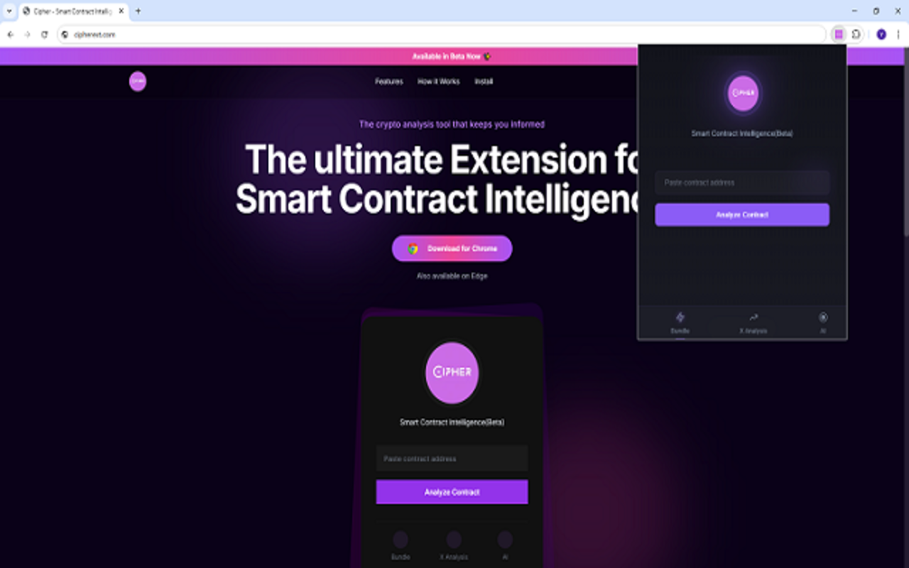 Cipher - Enhanced Token Analysis chrome谷歌浏览器插件_扩展第1张截图