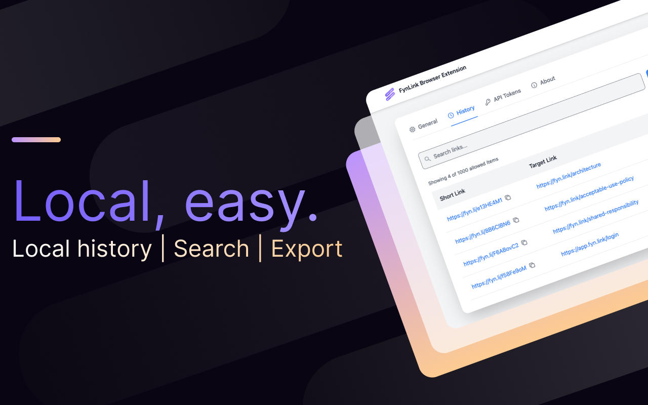 FynLink™ - Private URL Shortener chrome谷歌浏览器插件_扩展第3张截图