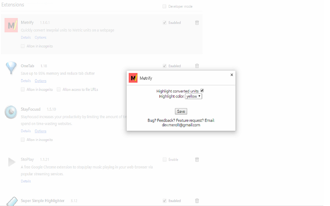 Metrify chrome谷歌浏览器插件_扩展第3张截图