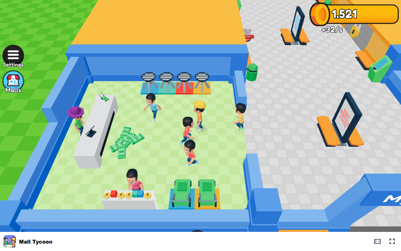 Mall Tycoon 游戏 - 建立和管理你的终极购物帝国！ chrome谷歌浏览器插件_扩展第3张截图