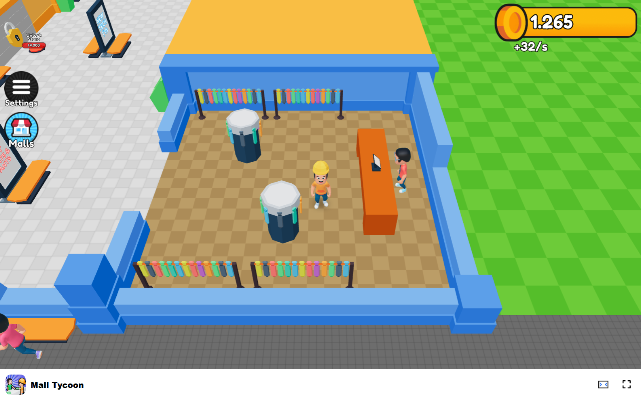 Mall Tycoon 游戏 - 建立和管理你的终极购物帝国！ chrome谷歌浏览器插件_扩展第5张截图