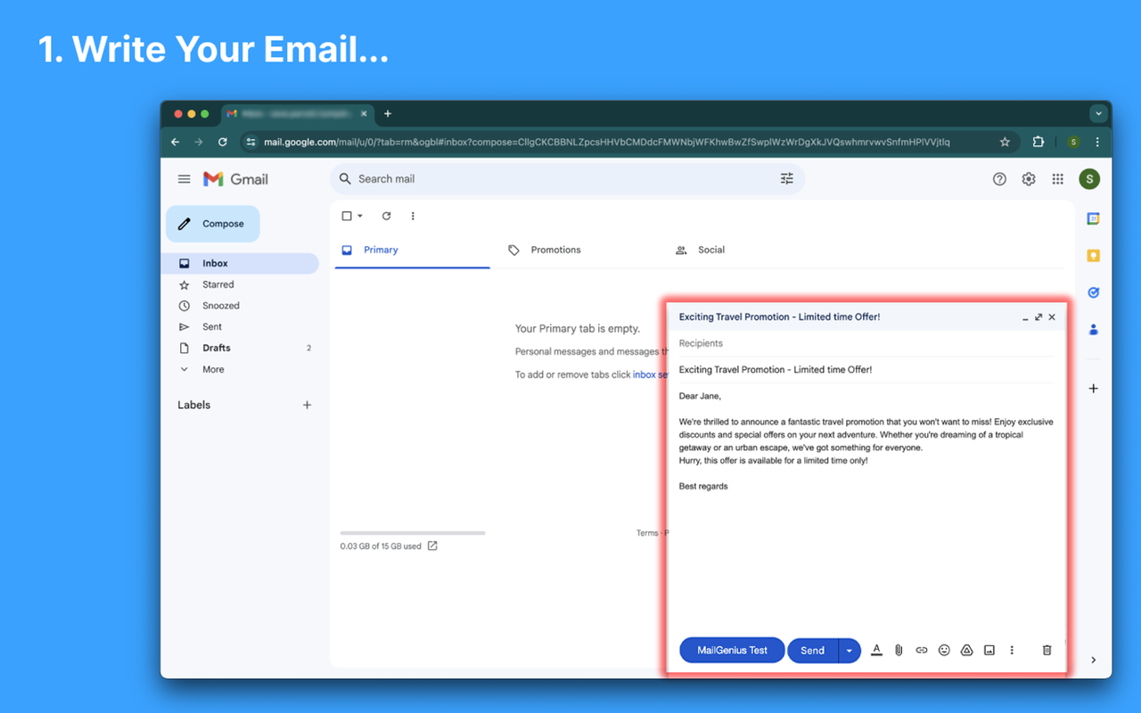 MailGenius: Email Deliverability Tracker & Email Spam Tester chrome谷歌浏览器插件_扩展第2张截图