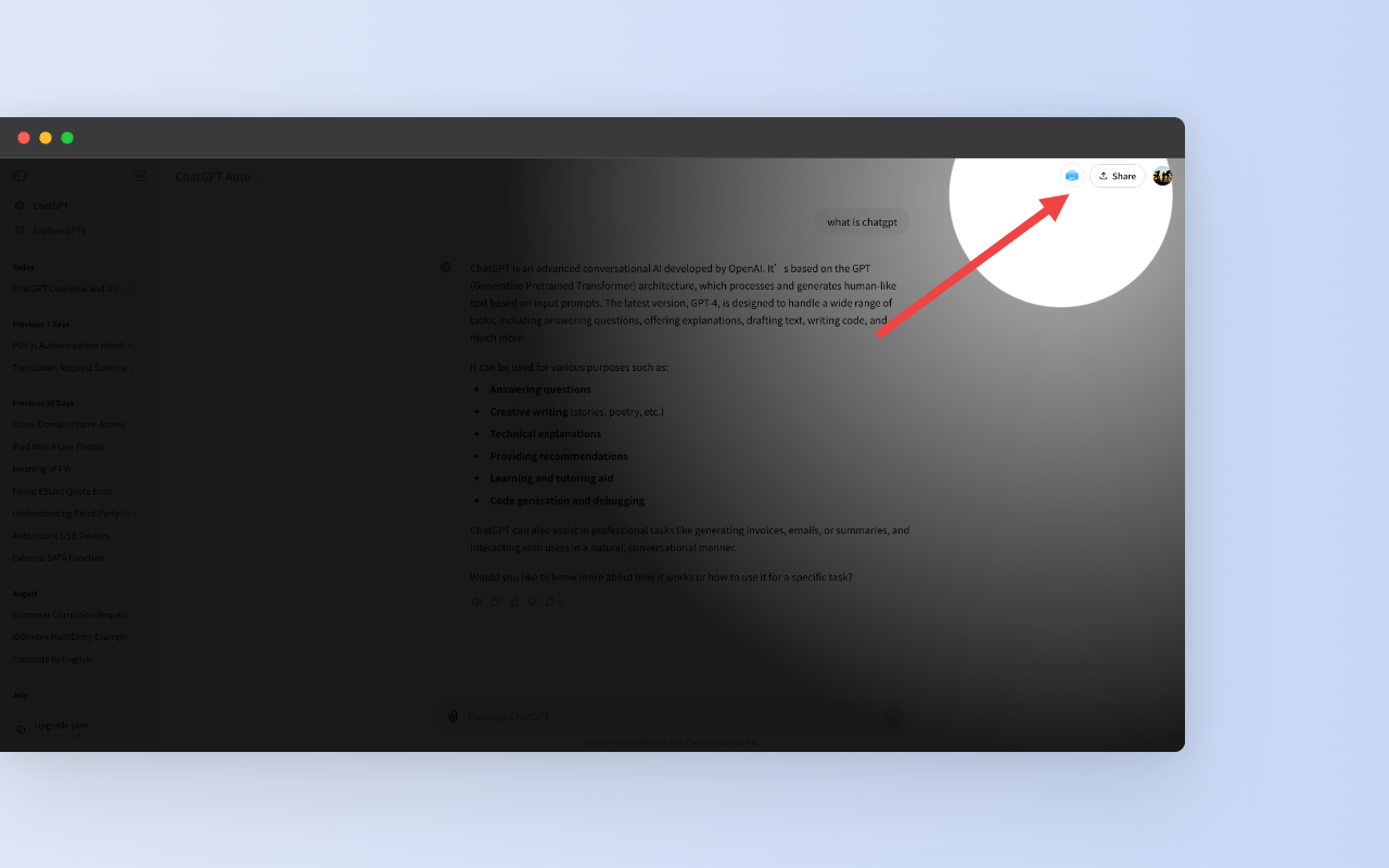 ChatGPT Print chrome谷歌浏览器插件_扩展第2张截图