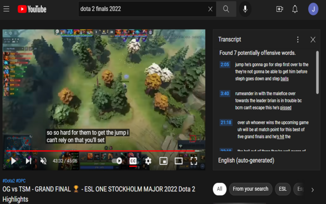 Youtube-Transcript-Content-Filter chrome谷歌浏览器插件_扩展第1张截图