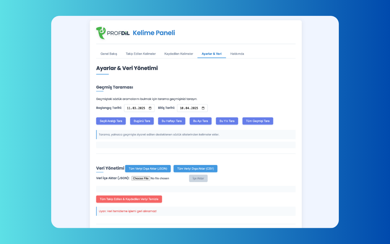 Profdil Kelime Takibi chrome谷歌浏览器插件_扩展第3张截图
