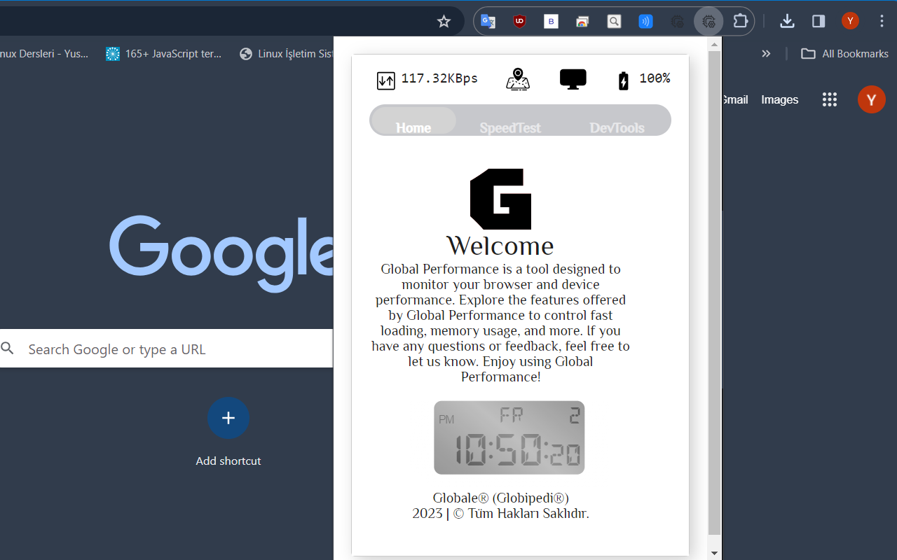 Globale Performance chrome谷歌浏览器插件_扩展第2张截图