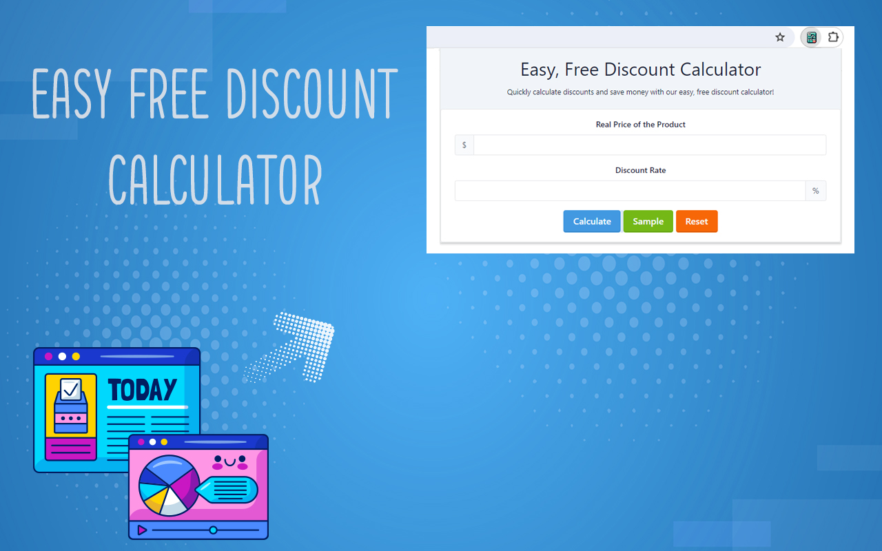 Easy, Free Discount Calculator chrome谷歌浏览器插件_扩展第2张截图