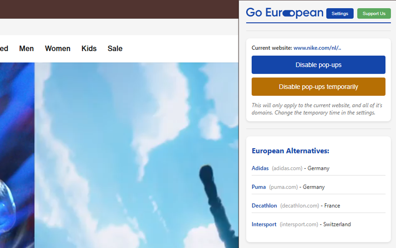 Go European chrome谷歌浏览器插件_扩展第1张截图