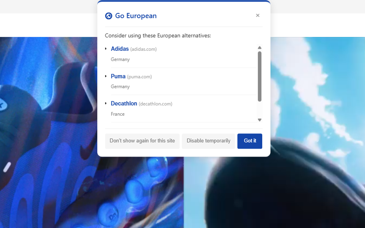Go European chrome谷歌浏览器插件_扩展第2张截图