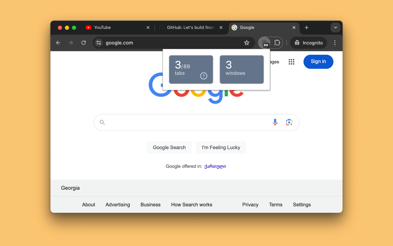 Tabs · Count Tabs and Windows + find tabs with audio chrome谷歌浏览器插件_扩展第1张截图