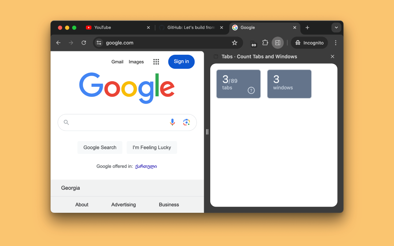 Tabs · Count Tabs and Windows + find tabs with audio chrome谷歌浏览器插件_扩展第2张截图