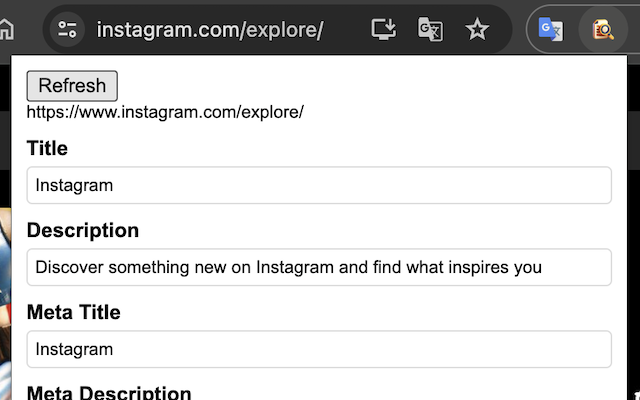 Metadata Extractor chrome谷歌浏览器插件_扩展第1张截图