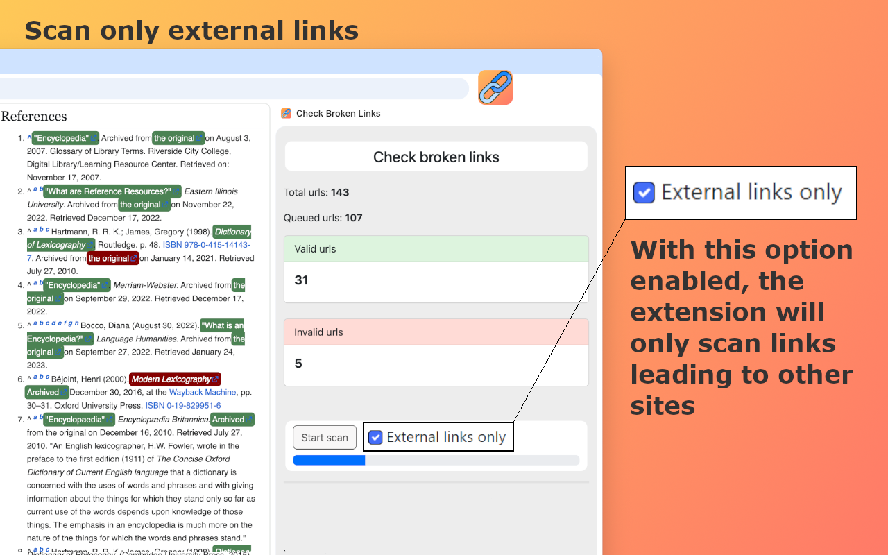 检查断开的链接 chrome谷歌浏览器插件_扩展第2张截图
