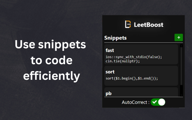 LeetBoost: Auto-Complete for LeetCode chrome谷歌浏览器插件_扩展第1张截图