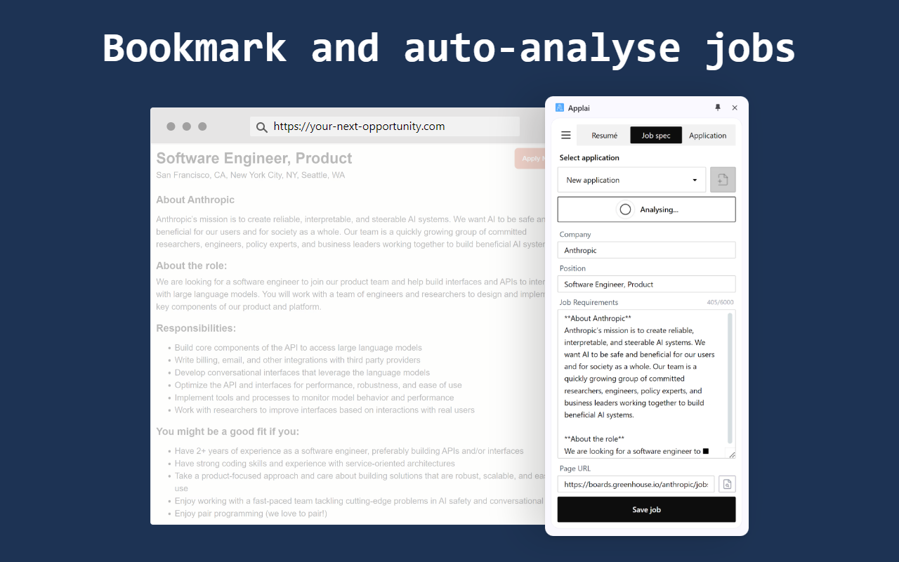 Applai: AI job application copilot and ghost writer chrome谷歌浏览器插件_扩展第3张截图