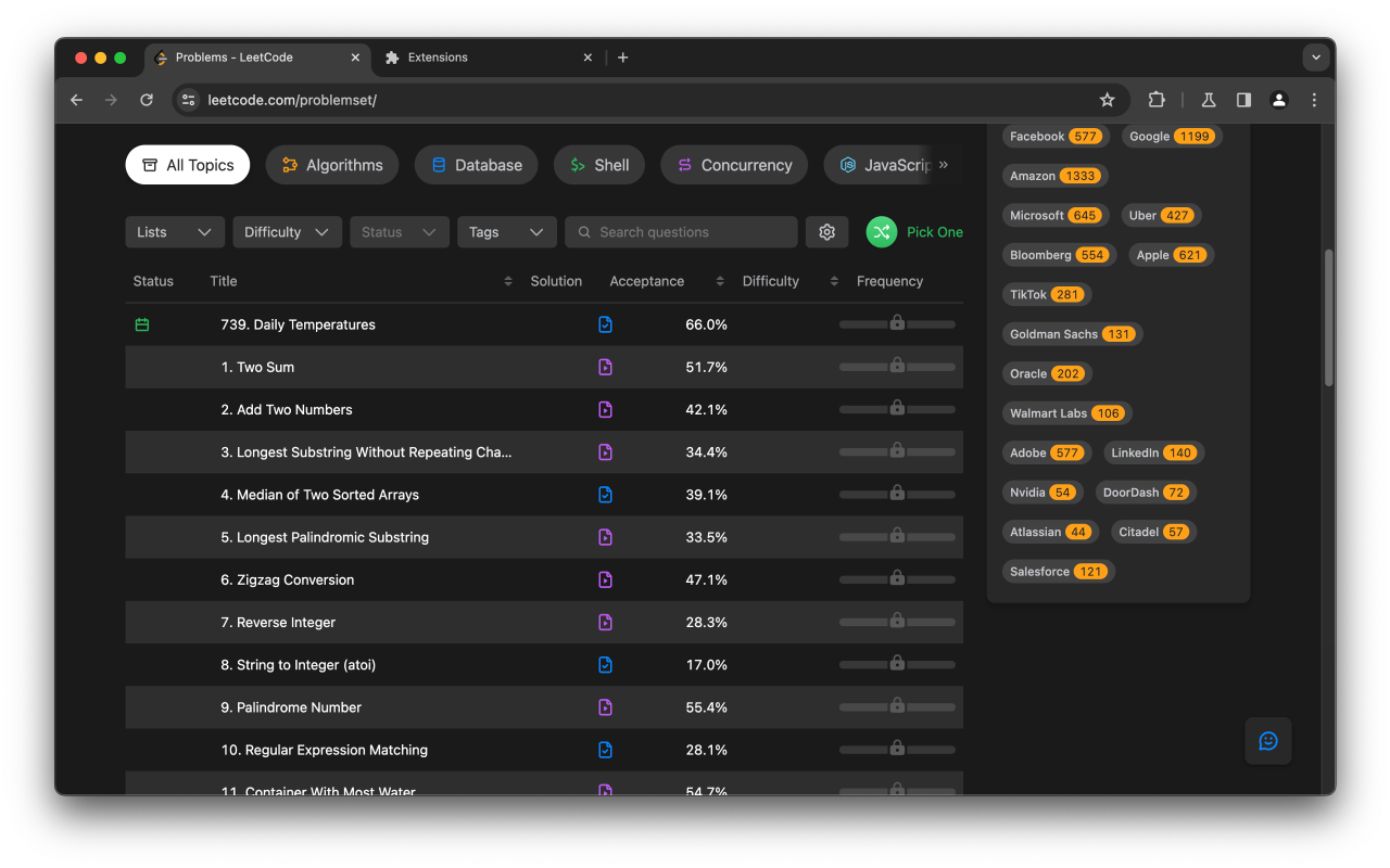 LeetCode Difficulty Hider chrome谷歌浏览器插件_扩展第2张截图