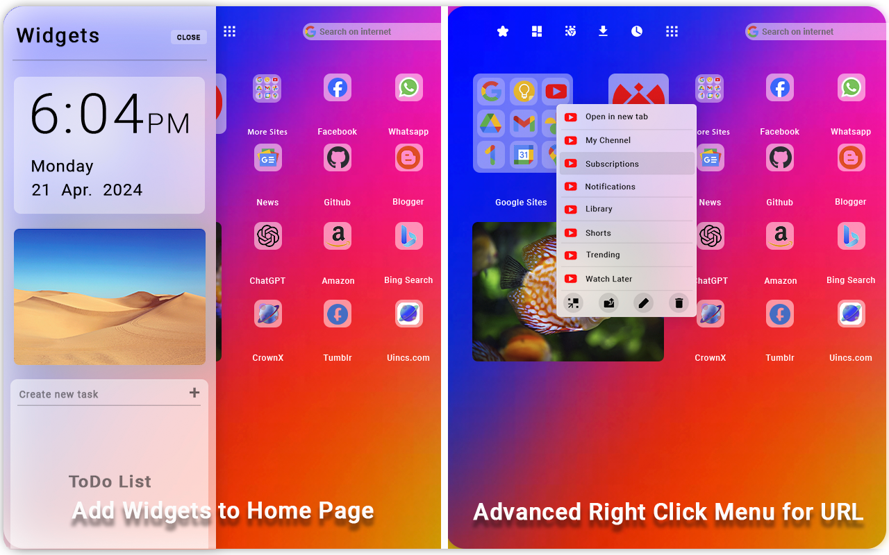 NewTab Ultra a modern feature-rich home page chrome谷歌浏览器插件_扩展第4张截图